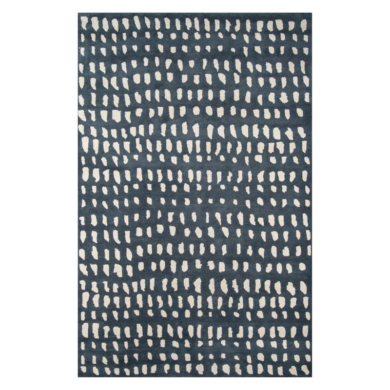 Delmar Navy Blue Hand-Tufted Wool Area Rug