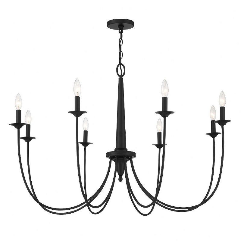 Savoy House Stonecrest Matte Black 8-Light Candle Chandelier