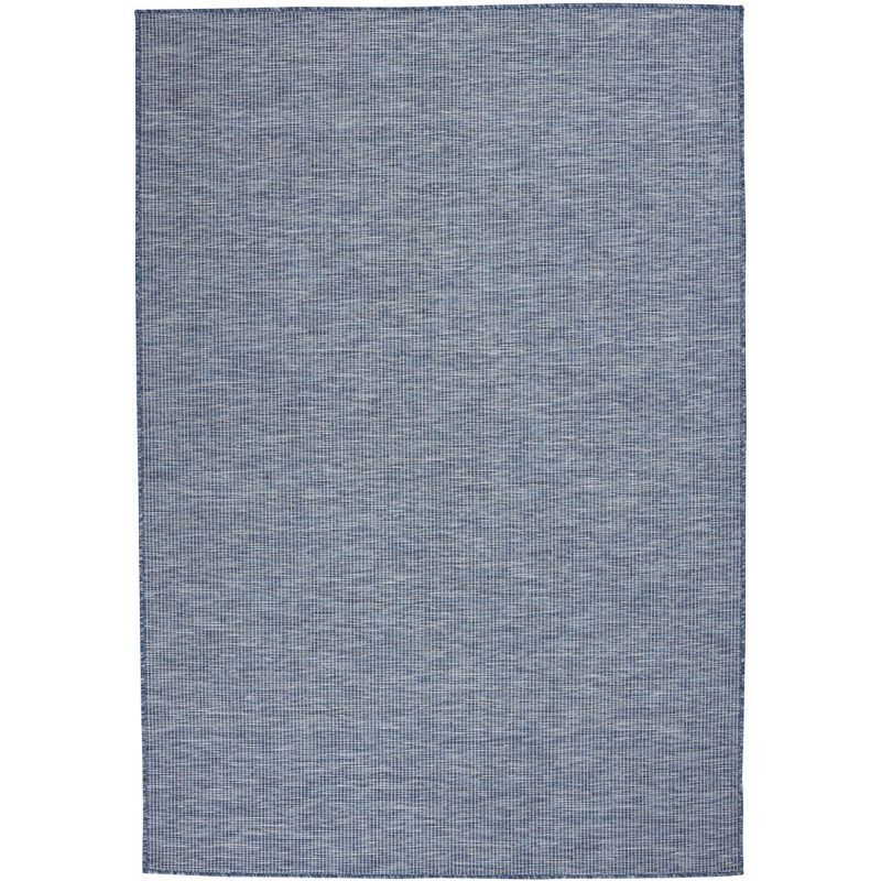 Positano Navy Blue Synthetic 5' x 7' Flatweave Indoor/Outdoor Rug