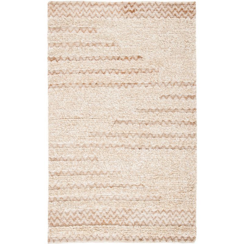 Ivory Hand-Tufted Wool 8' x 10' Rectangular Rug