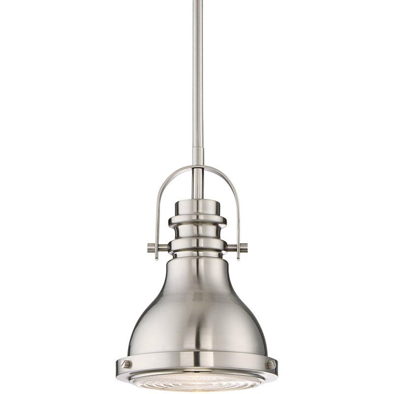 Brushed Nickel Mini Pendant with Clear Glass Shade