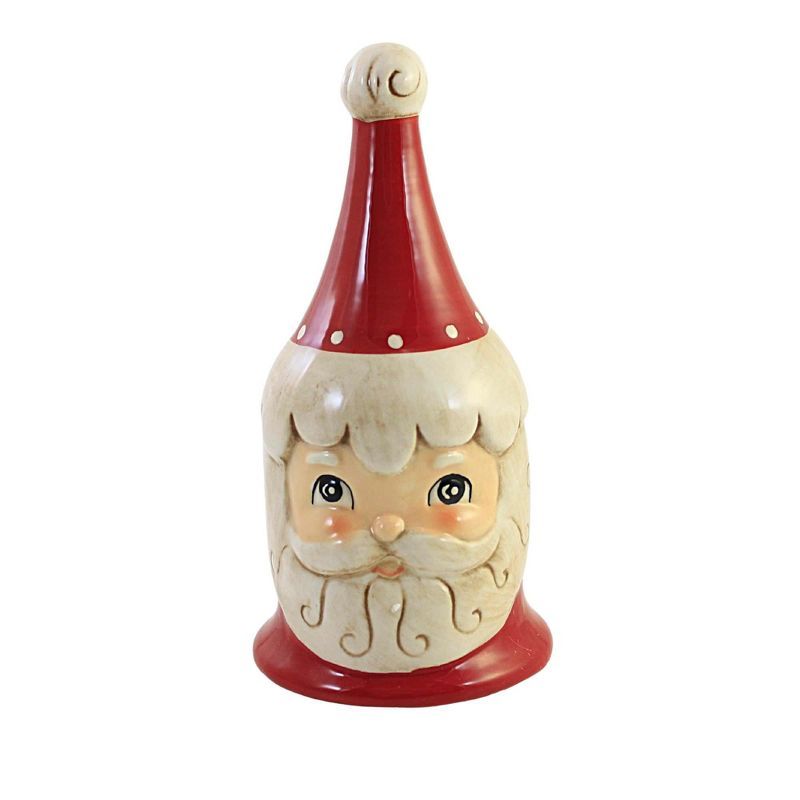 Johanna Parker Red and Cream Santa Bell Figurine