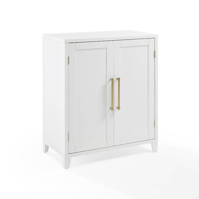 White Recessed Panel Stackable Kitchen Pantry Cabinet