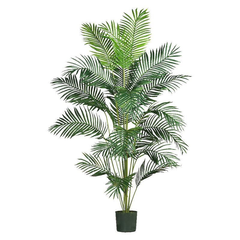 Nearly Natural 7' Green Paradise Palm Tree in Black Pot