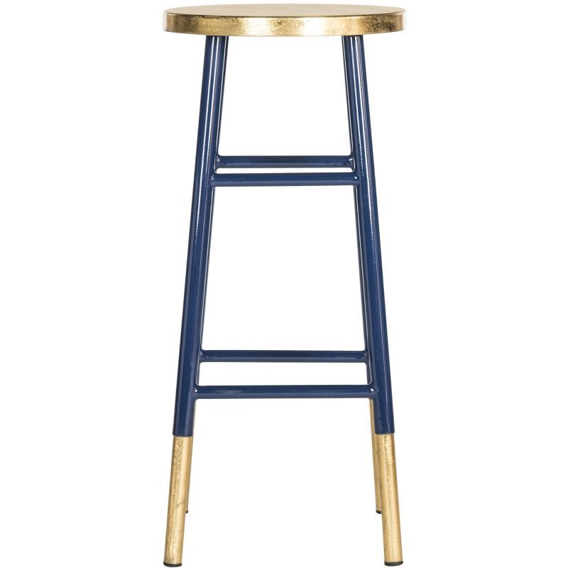 Navy and Dipped Gold 30" Transitional Metal Bar Stool