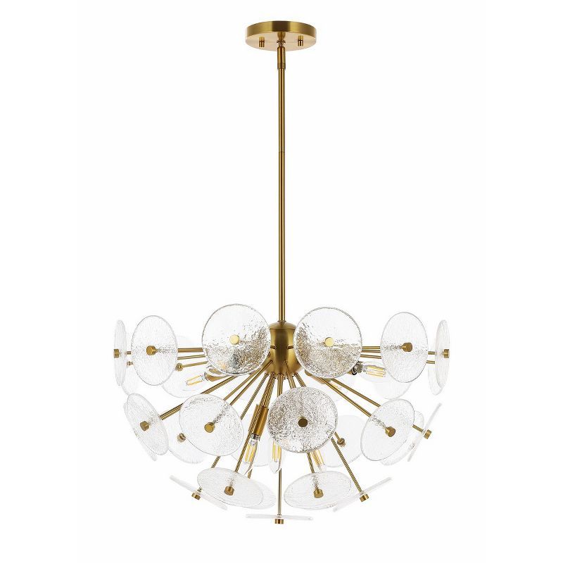 Miri 24" Brass and Glass 6-Light LED Pendant