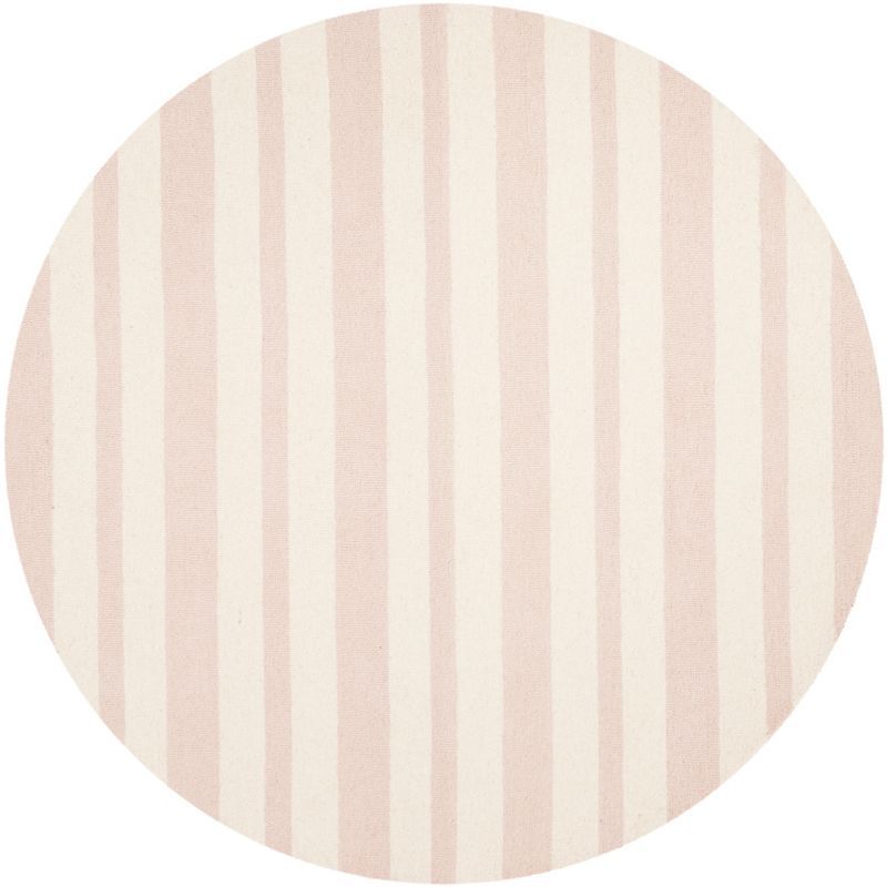 Ivory Whimsy Round Hand-Tufted Wool Kids' Rug - 59"