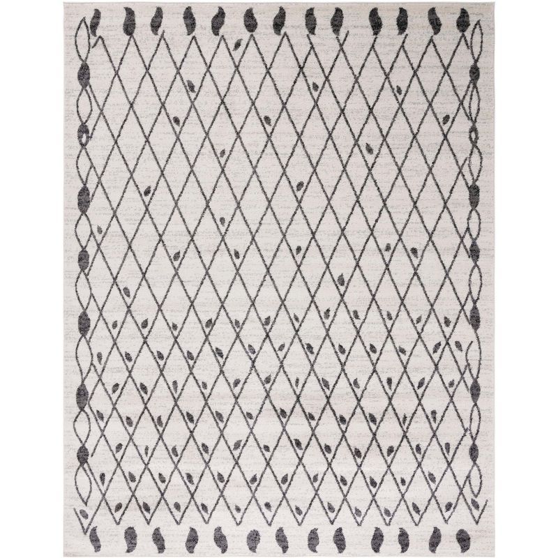 Black Abstract 8' x 10' Reversible Synthetic Area Rug