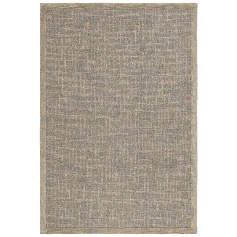 Handcrafted Abstract Tufted Wool-Synthetic Blend Rug - 6' x 9' Gray