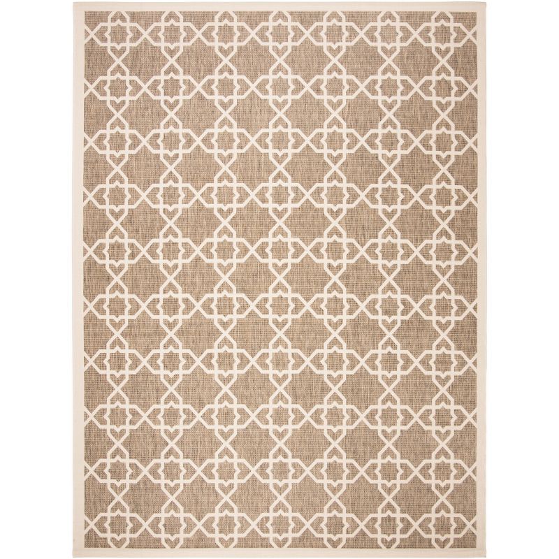 Gray Geometric Synthetic Easy Care Rectangular Area Rug