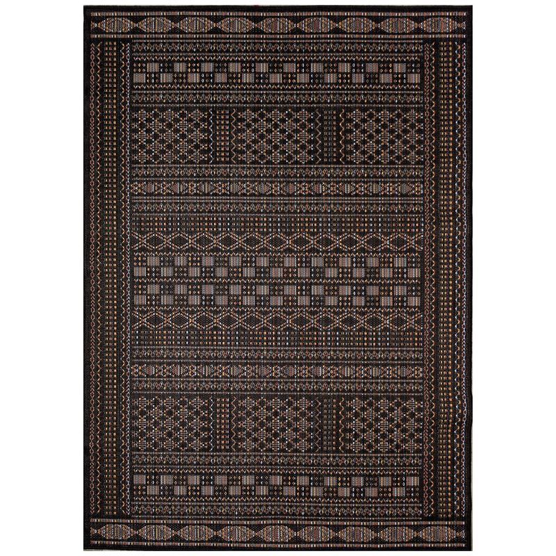 Midnight Rectangular Easy-Care Synthetic Area Rug