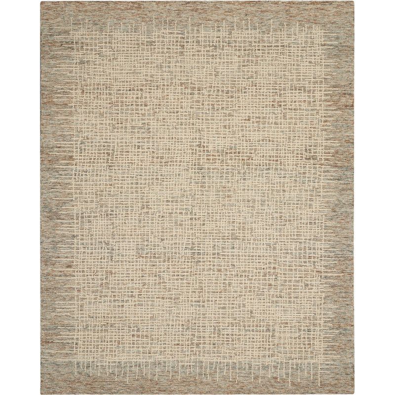 Hand-Tufted Rustic Beige Multi Wool 8' x 10' Area Rug