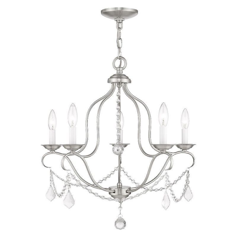 Brushed Nickel 5-Light Mini Candle Chandelier