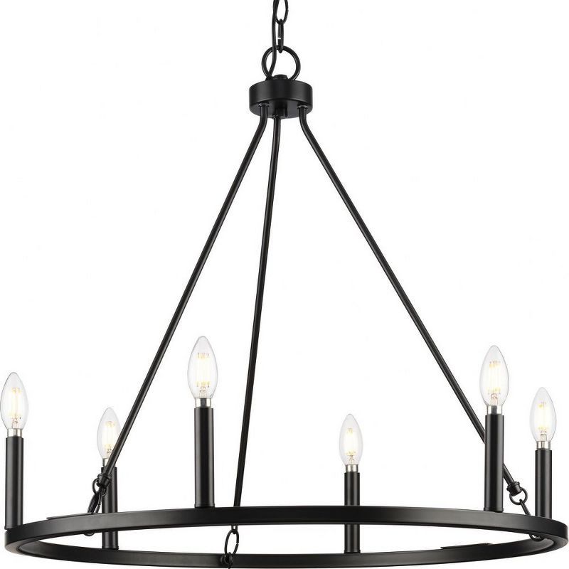 Gilliam Matte Black 6-Light Steel Chandelier