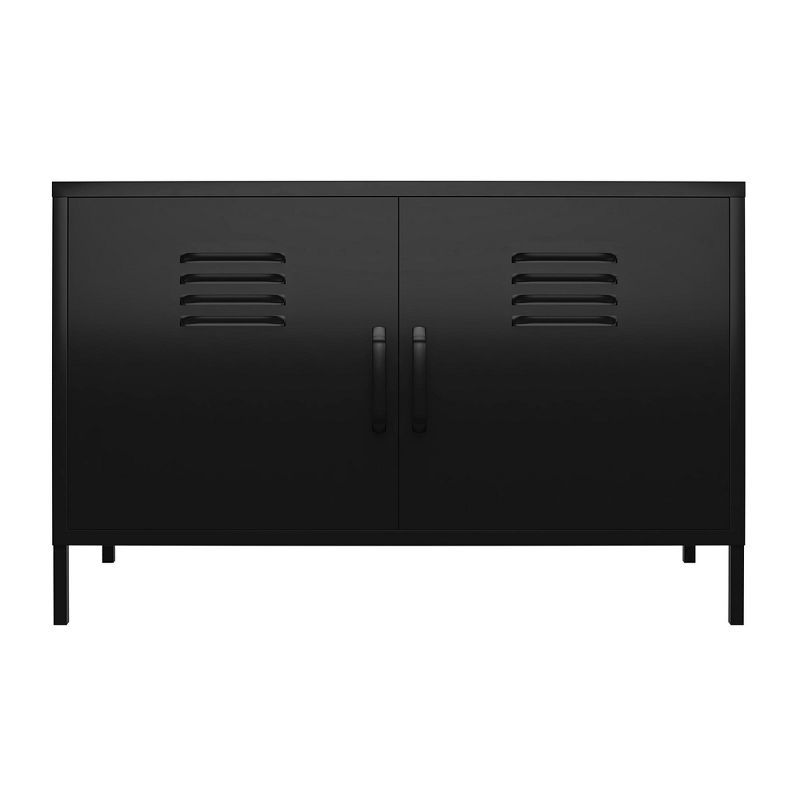 Shadwick Black Metal 2-Door Office Storage Cabinet