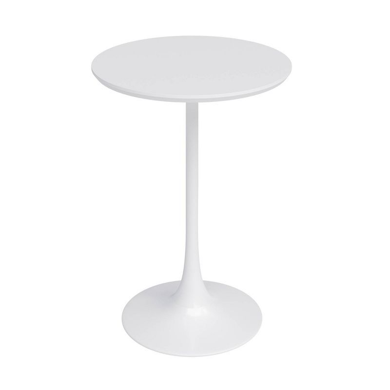 White Round Mid-Century Modern Counter Height Table