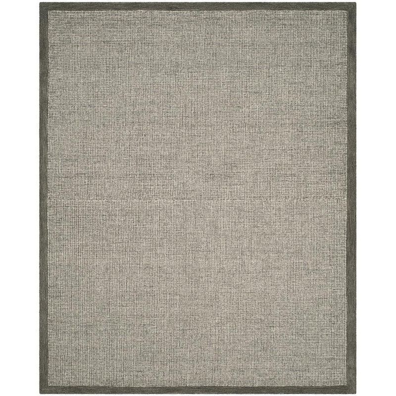 Sage and Ivory Hand-Tufted Wool Abstract 8' x 10' Area Rug