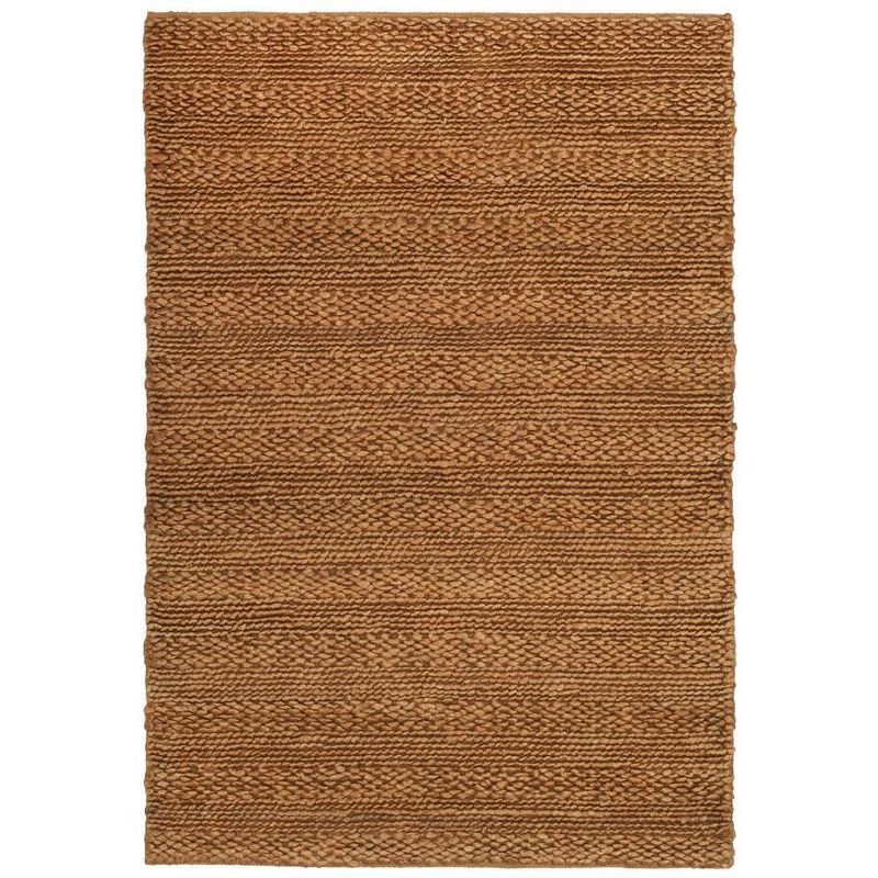 Elegant Square Gold Cotton Hand-Knotted Rug