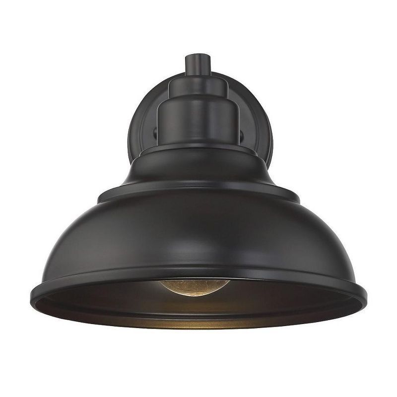 English Bronze Dimmable Outdoor Lantern Wall Sconce