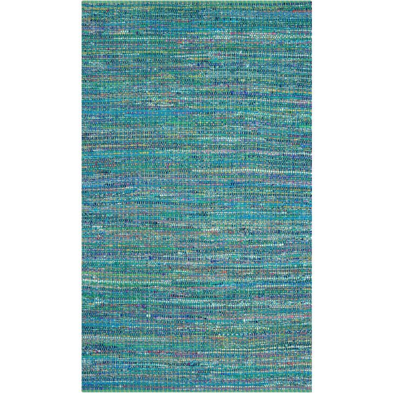 Hand-Tufted Nantucket Cotton Artisan Blue Rug - 5' x 8'