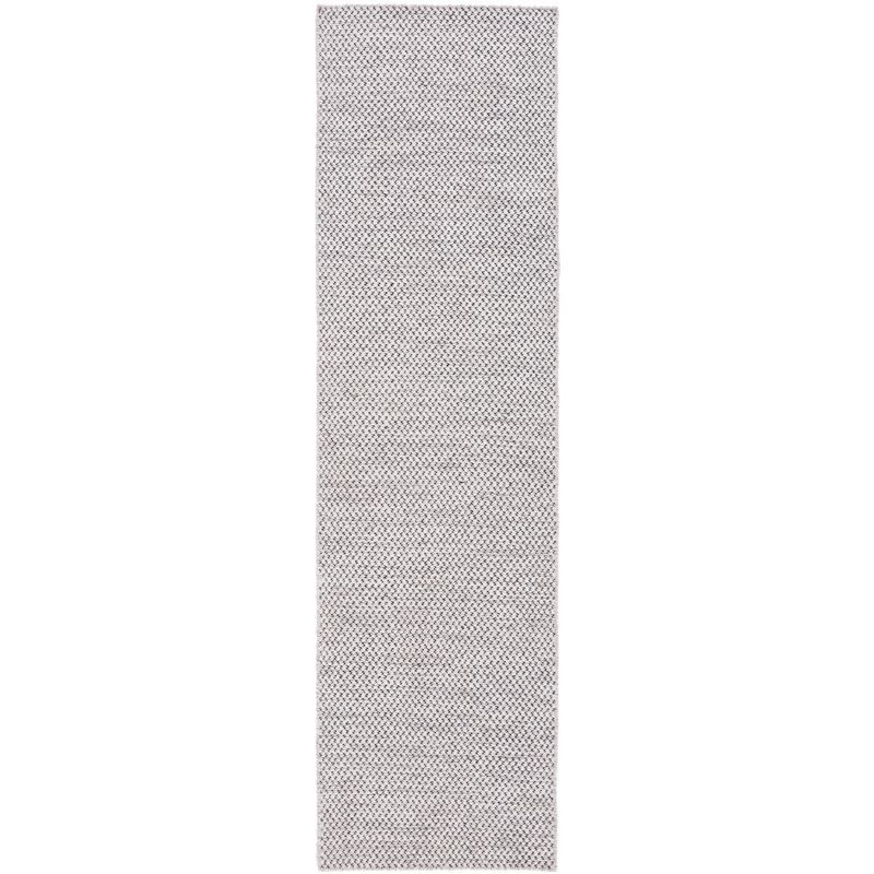 Ivory Flat Woven Wool Handmade Reversible Runner Rug