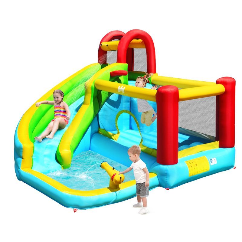 Colorful Inflatable Kids Water Slide Bounce House with Pool