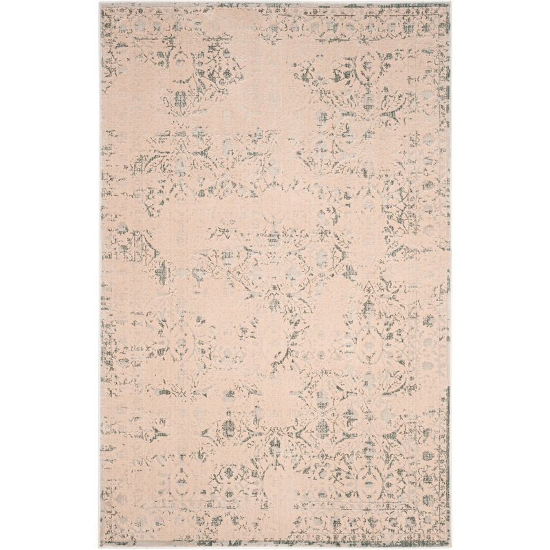 Light Blue Classic Elegance 5' x 7' Synthetic Area Rug