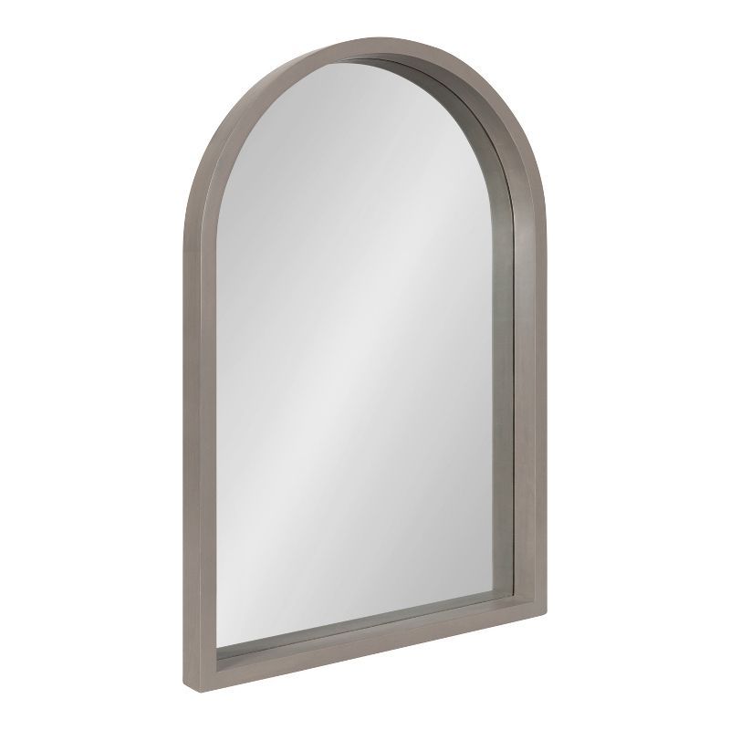 Gray Arched Wood Frame Vanity Mirror, 20 x 30