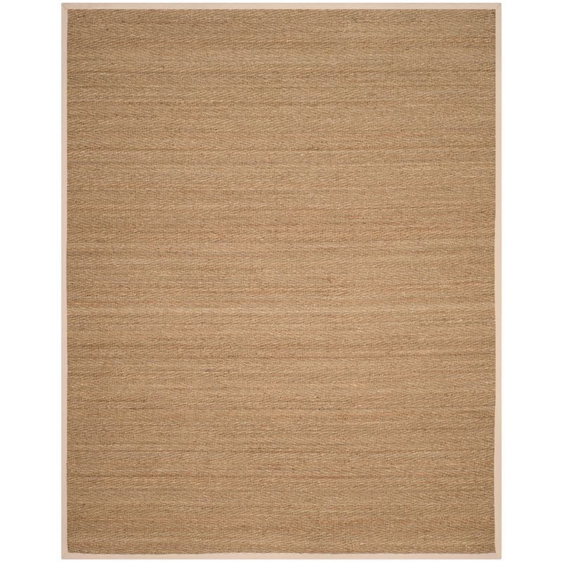 Hand-Knotted Seagrass 9' x 12' Area Rug in Natural/Ivory