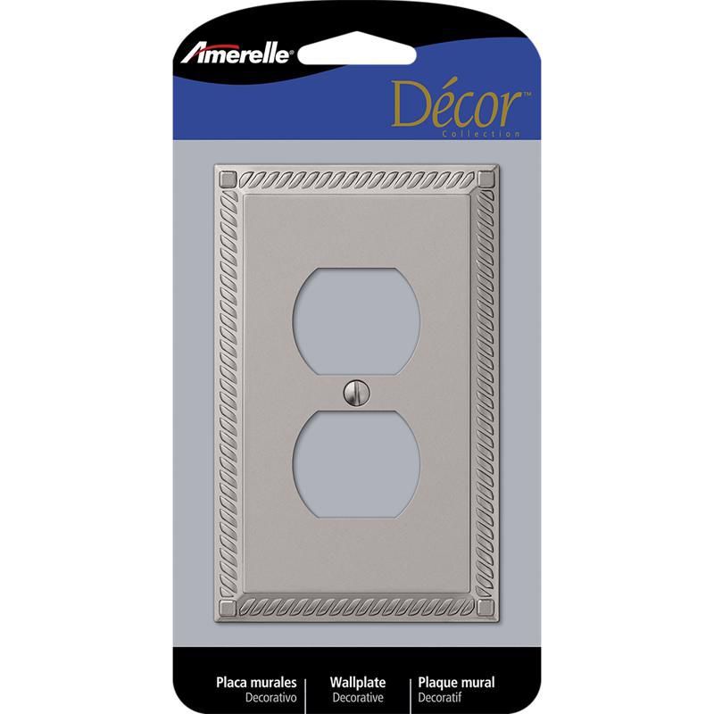 Georgian Satin Nickel 1-Gang Duplex Wall Plate