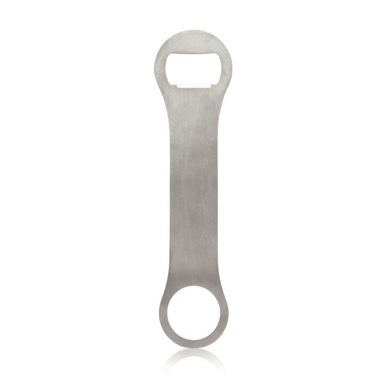 Stainless Steel Long Handle Silver Bottle Opener