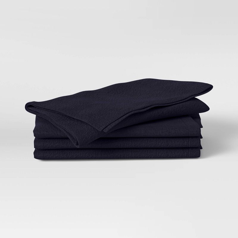 4-Pack Dark Blue Cotton Easy Care Napkins