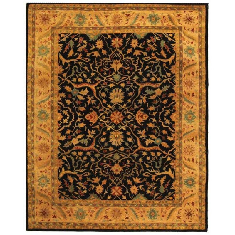 Handmade Black Wool Tufted Persian Area Rug