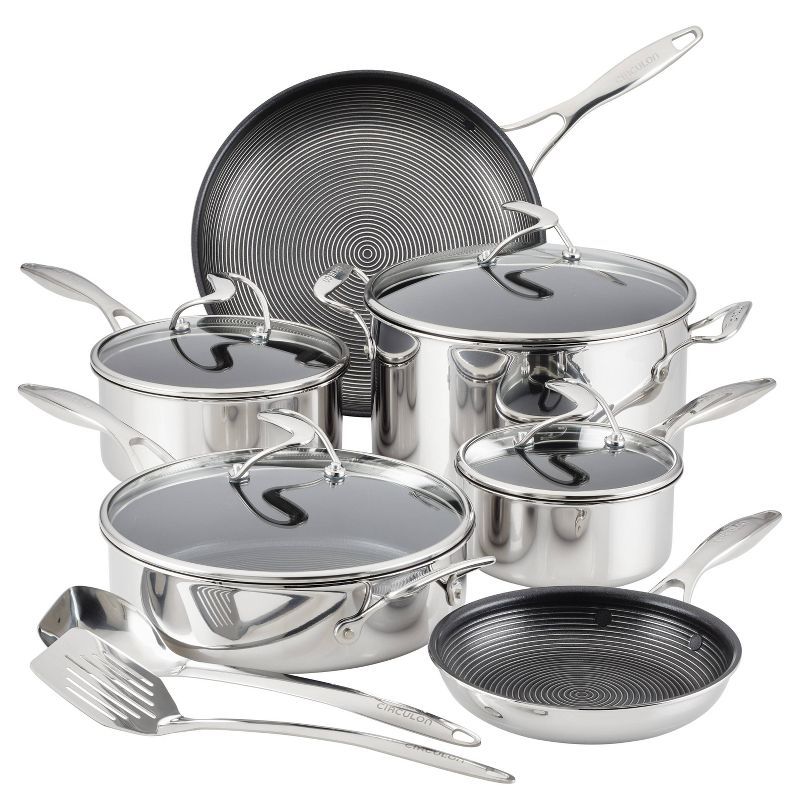 Circulon 12-Piece Stainless Steel Nonstick Cookware Set