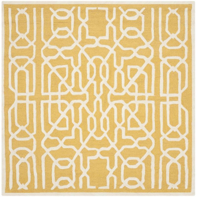 Ivory Elegance Hand-Tufted Wool 6' Square Area Rug