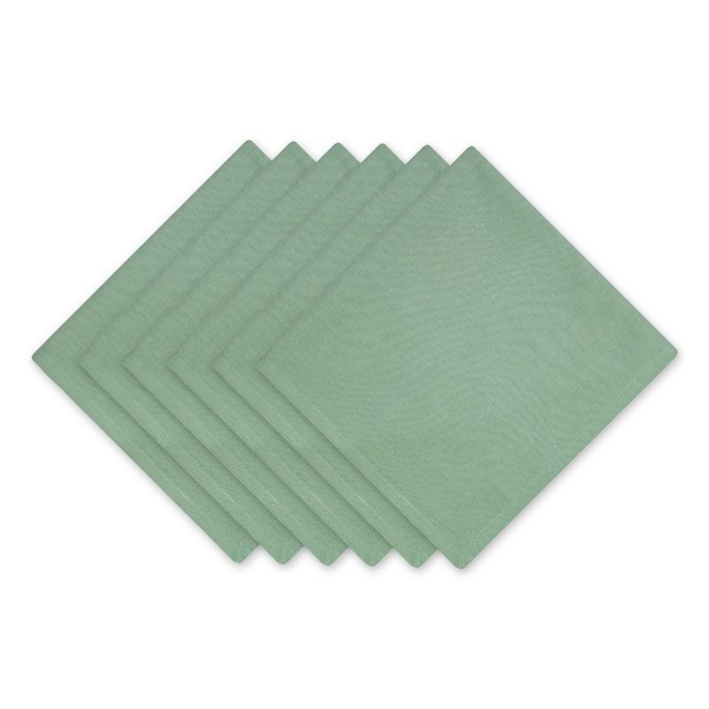 Jadeite Green Cotton 20x20 Inch Napkin Set, 6 Piece