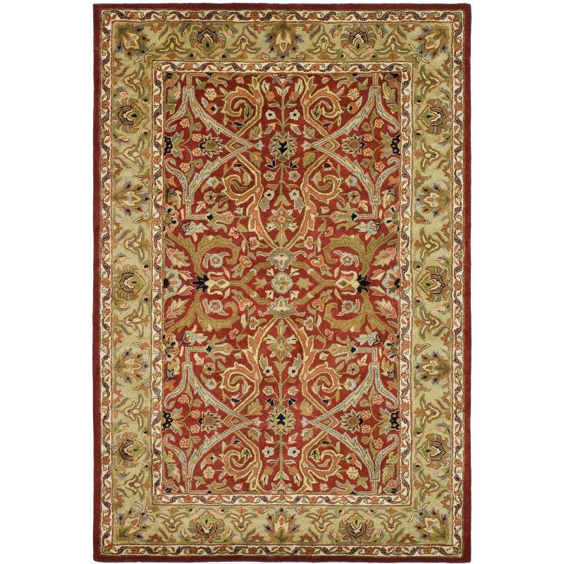 Heritage Red and Gold 6' x 9' Hand-Tufted Wool Area Rug