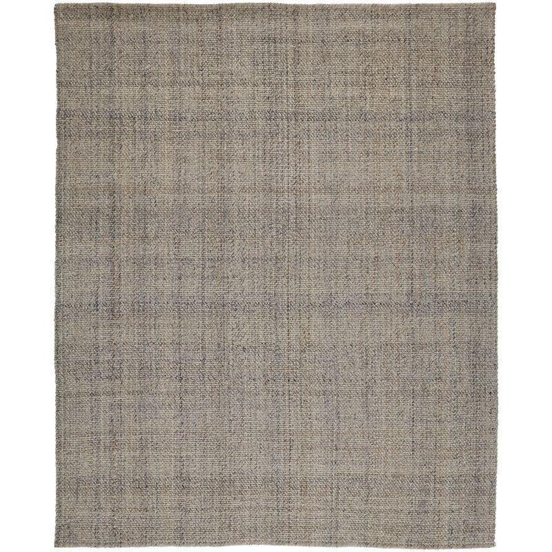 Ivory Tan Gray Flat Woven Synthetic Area Rug 5' x 8'