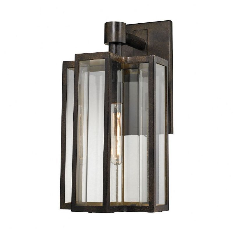 Hazelnut Bronze Glass Shade Outdoor Wall Sconce