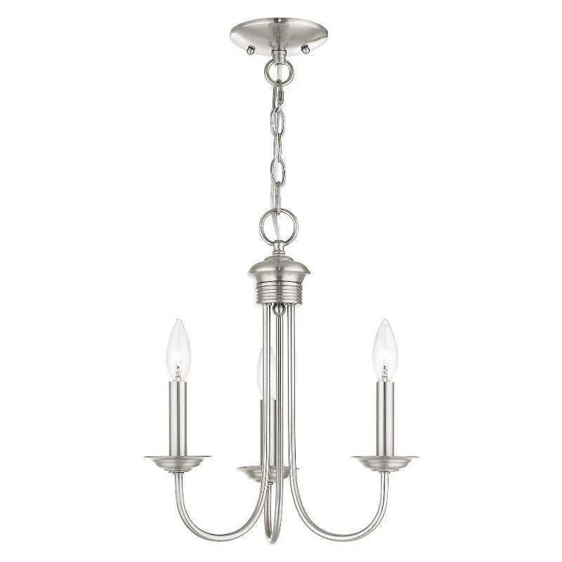 Estate 3-Light Mini Chandelier Brushed Nickel Finish