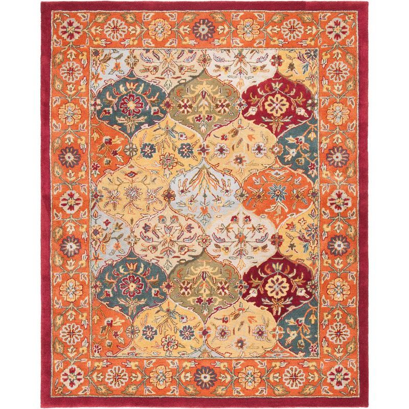 Heritage Multi/Red Hand-Tufted Wool Area Rug 7'6" x 9'6"