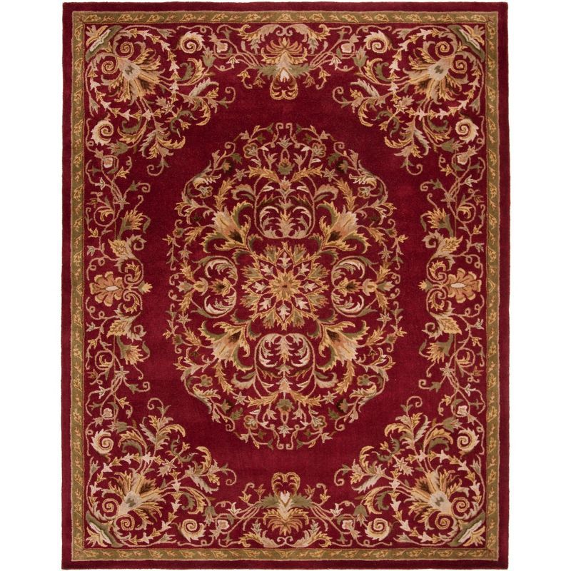 Heritage Red Hand-Tufted Wool Rectangular Area Rug