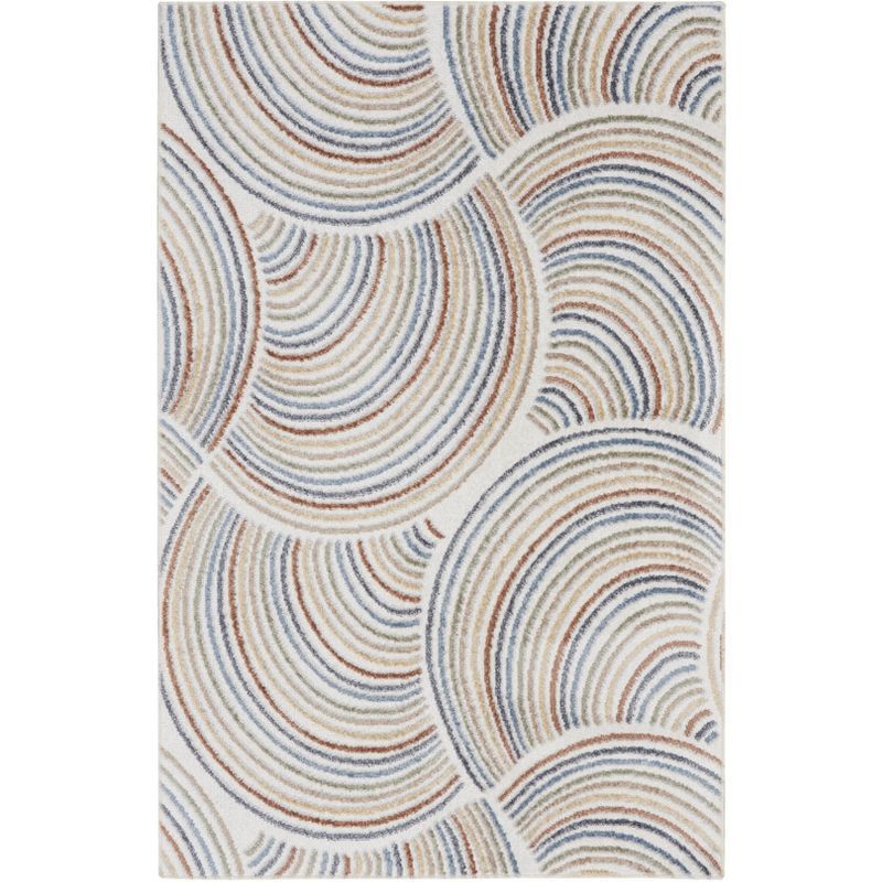 Astra Multicolor Wool and Synthetic 2'2" x 4' Abstract Rug