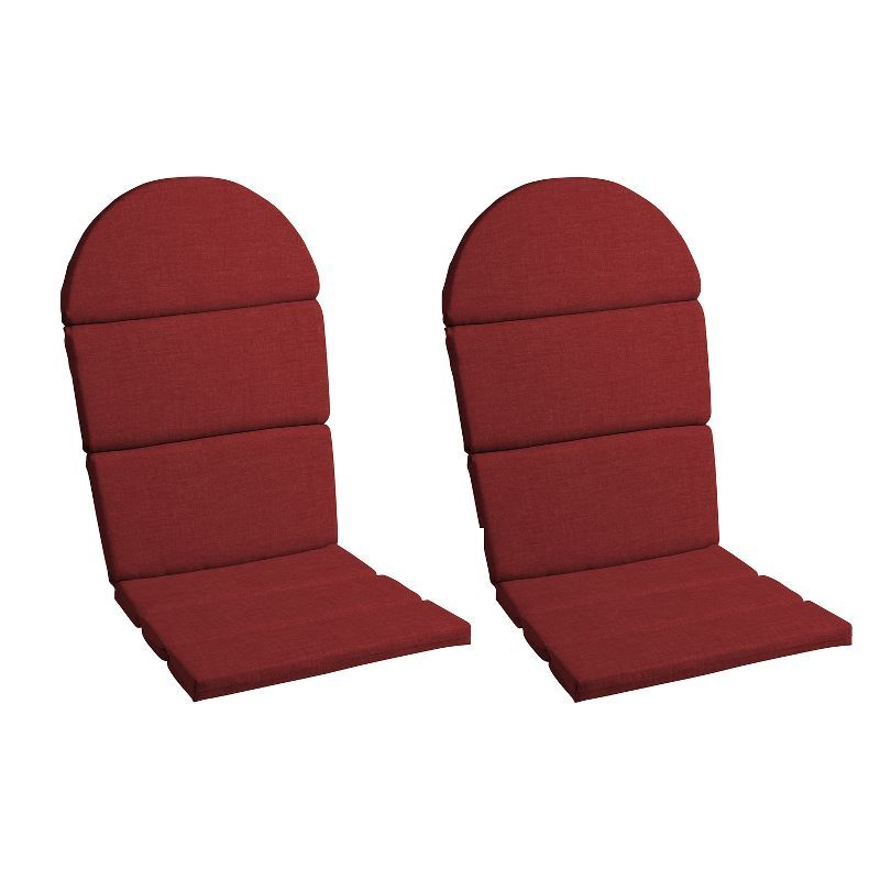 Ruby Red Foam Adirondack Chair Cushions, Set of 2, Water Repellent