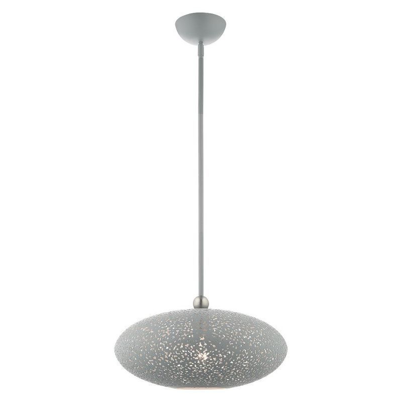 Nordic Gray Brushed Nickel Crystal Mini Pendant Light