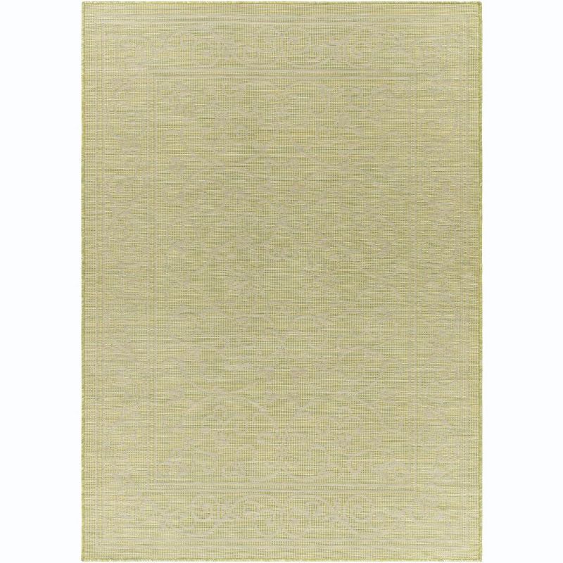 Castricum Light Green Rectangular Wool Area Rug 5'1" x 7'