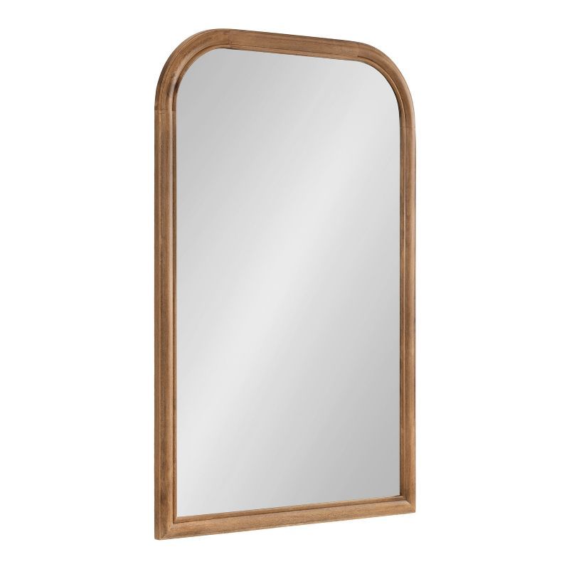 Rustic Brown Arched Full Length Wooden Wall Mirror