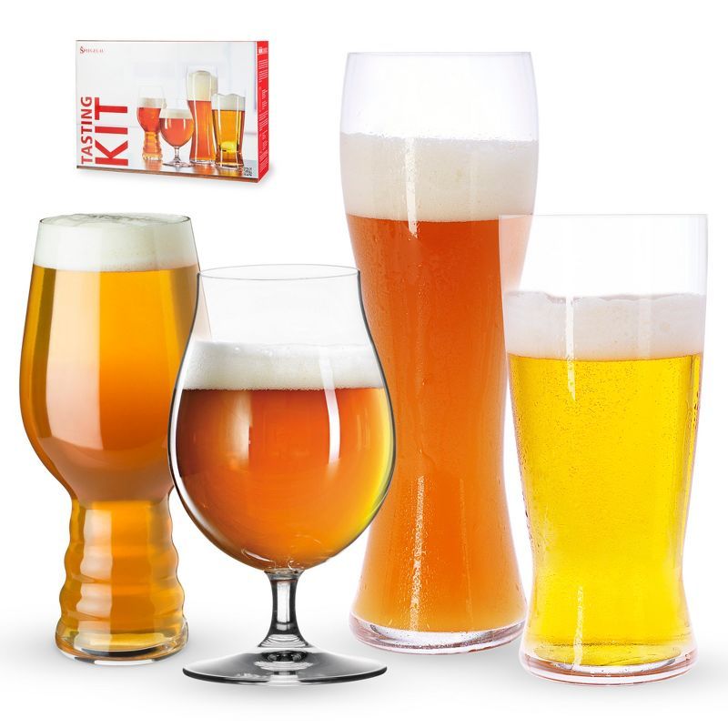 Spiegelau 4-Piece Clear Crystal Craft Beer Tasting Kit