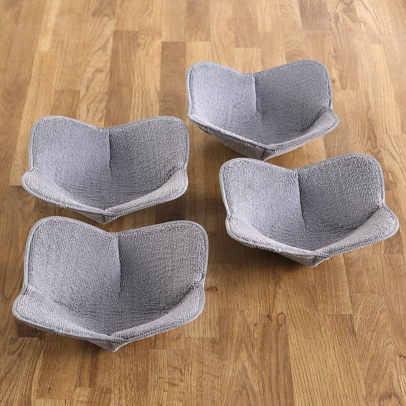 Gray Polyester Microwave Bowl Huggers Set of 4