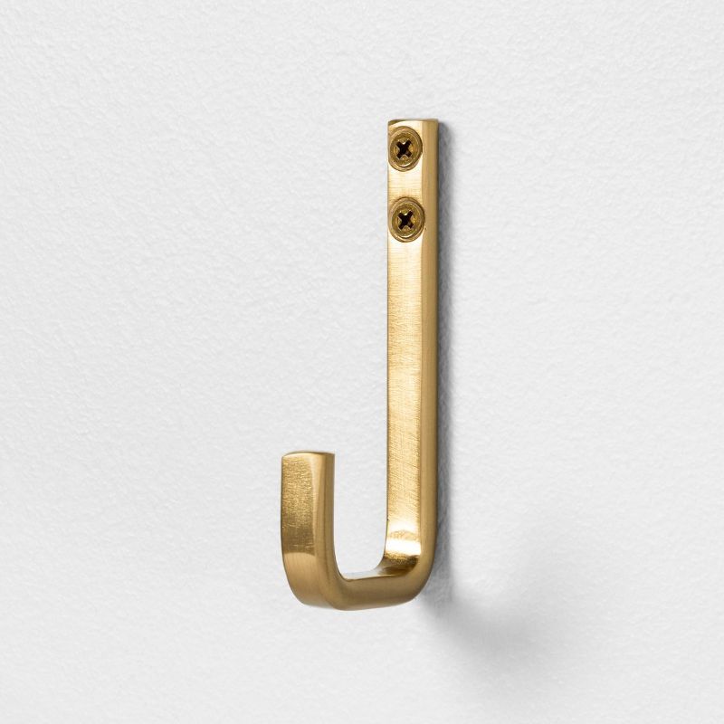 Brass Finish Wall-Mount Bath Hook